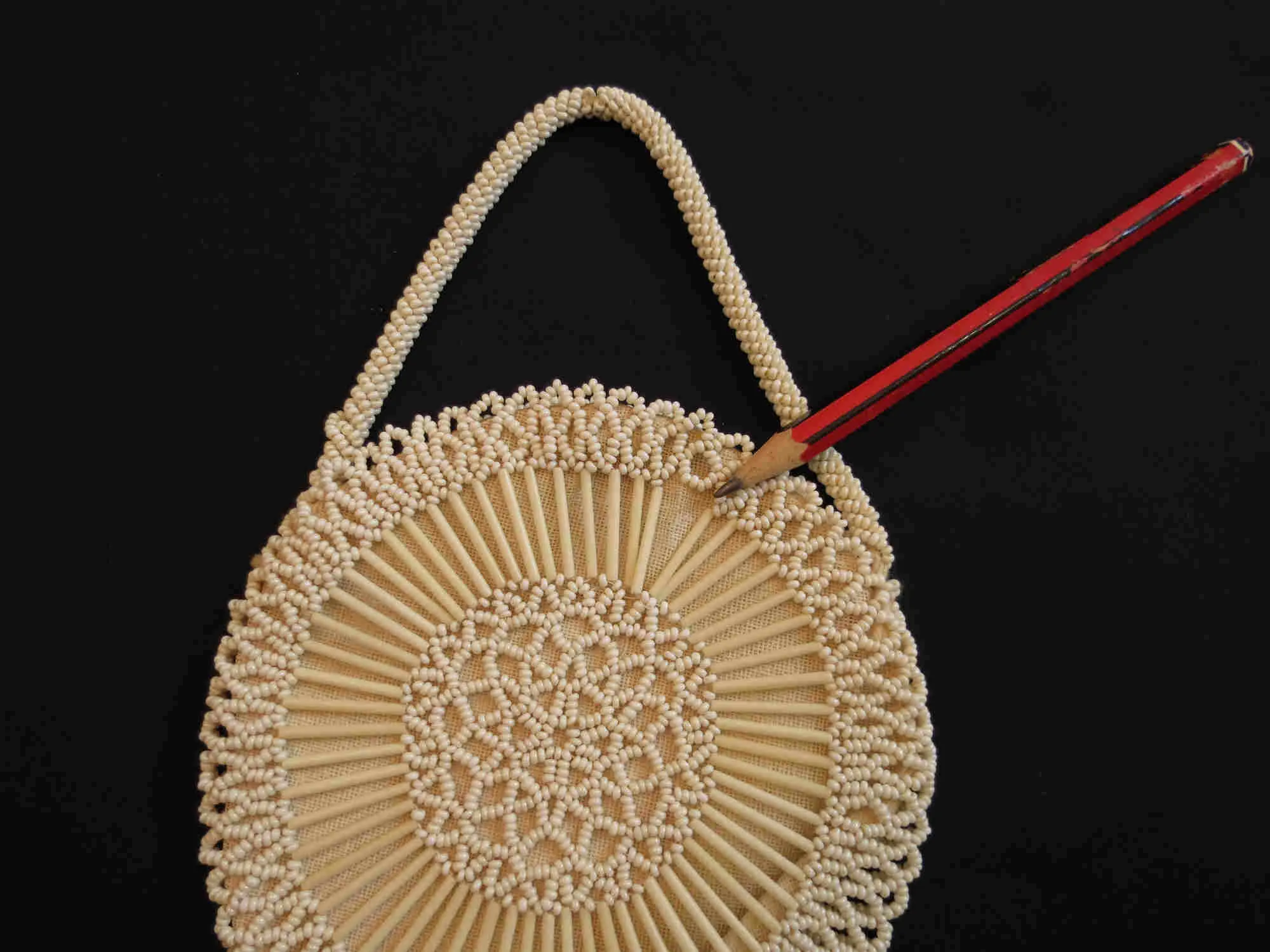 1930s Czech Circular Beaded Evening Purse