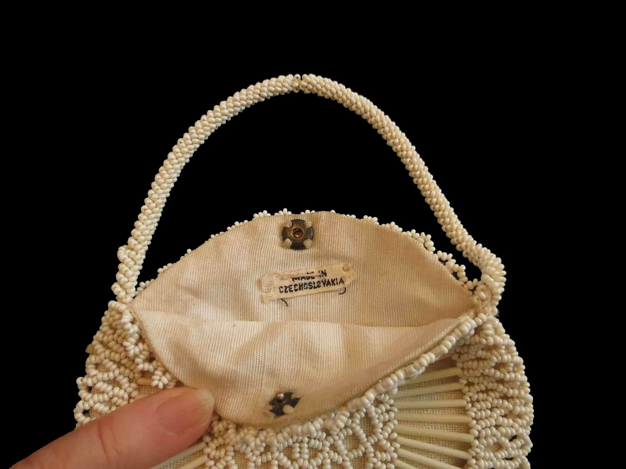 1930s Czech Circular Beaded Evening Purse