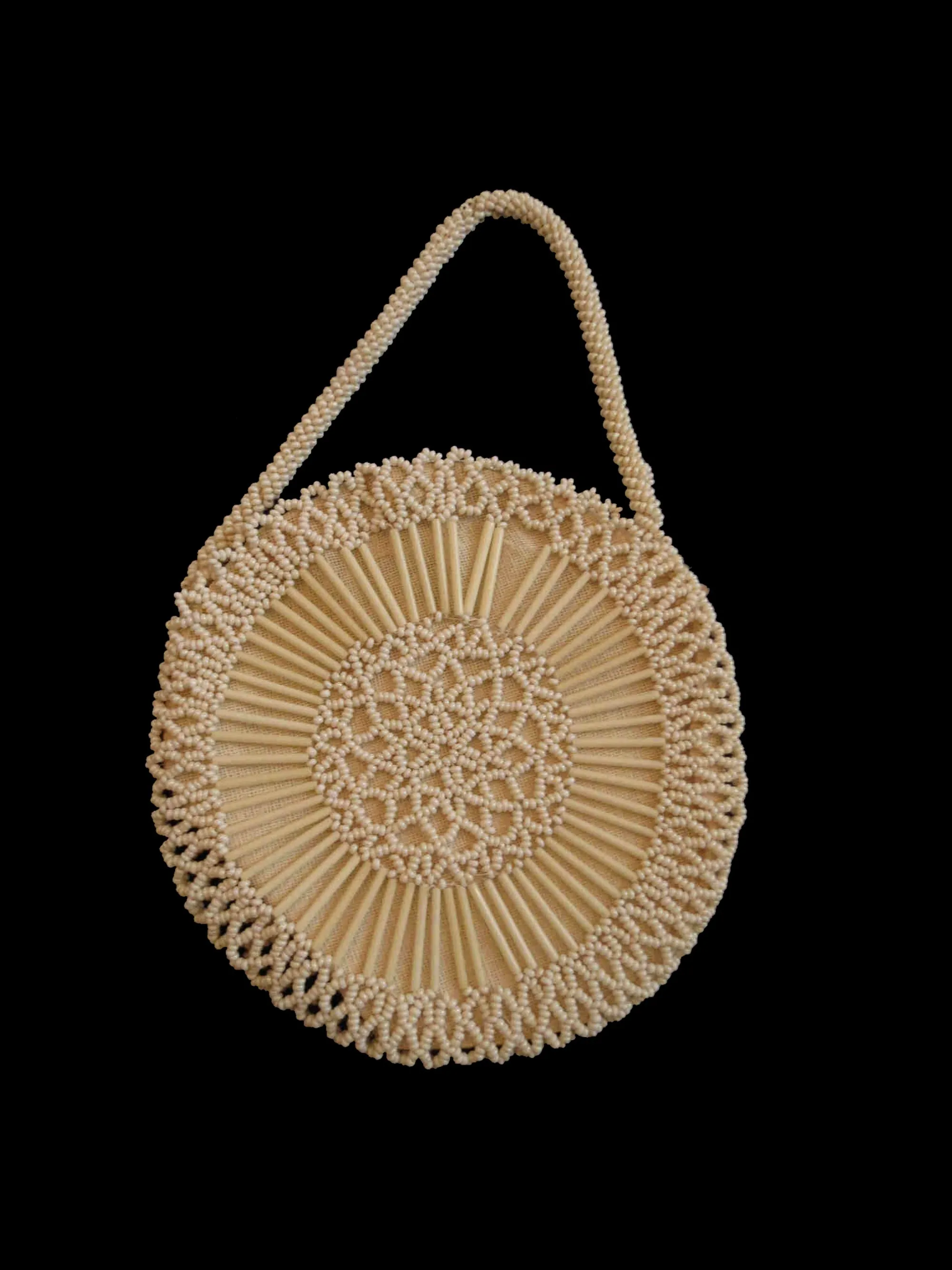 1930s Czech Circular Beaded Evening Purse