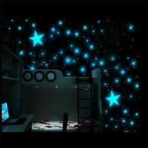 3D Stars Glow Luminous Fluorescent Wall Stickers