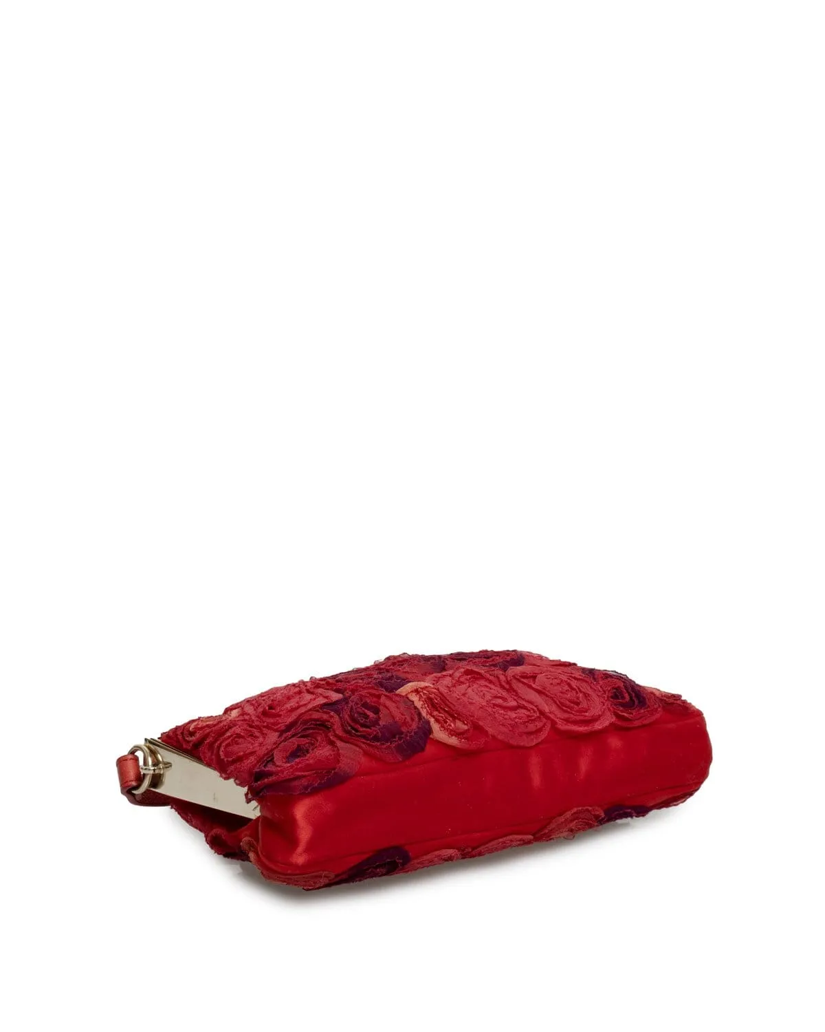 45. LP X C Valentino Red Floral Diamante Pochette Bag - AGL1447