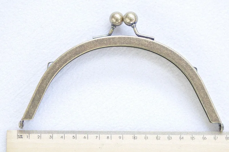 7"(17.5cm) Retro Bronze Purse Frame Clutch Bag Hanger