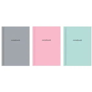 A6 Ruled Hardback Book - Assorted Pastel Colour Notebook Journal Dairy