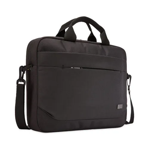 Advantage Laptop Attache, Fits Devices Up To 14", Polyester, 14.6 X 2.8 X 13, Black