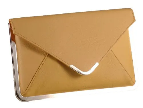 Angel Envelope Clutch Bag With Metal Trim