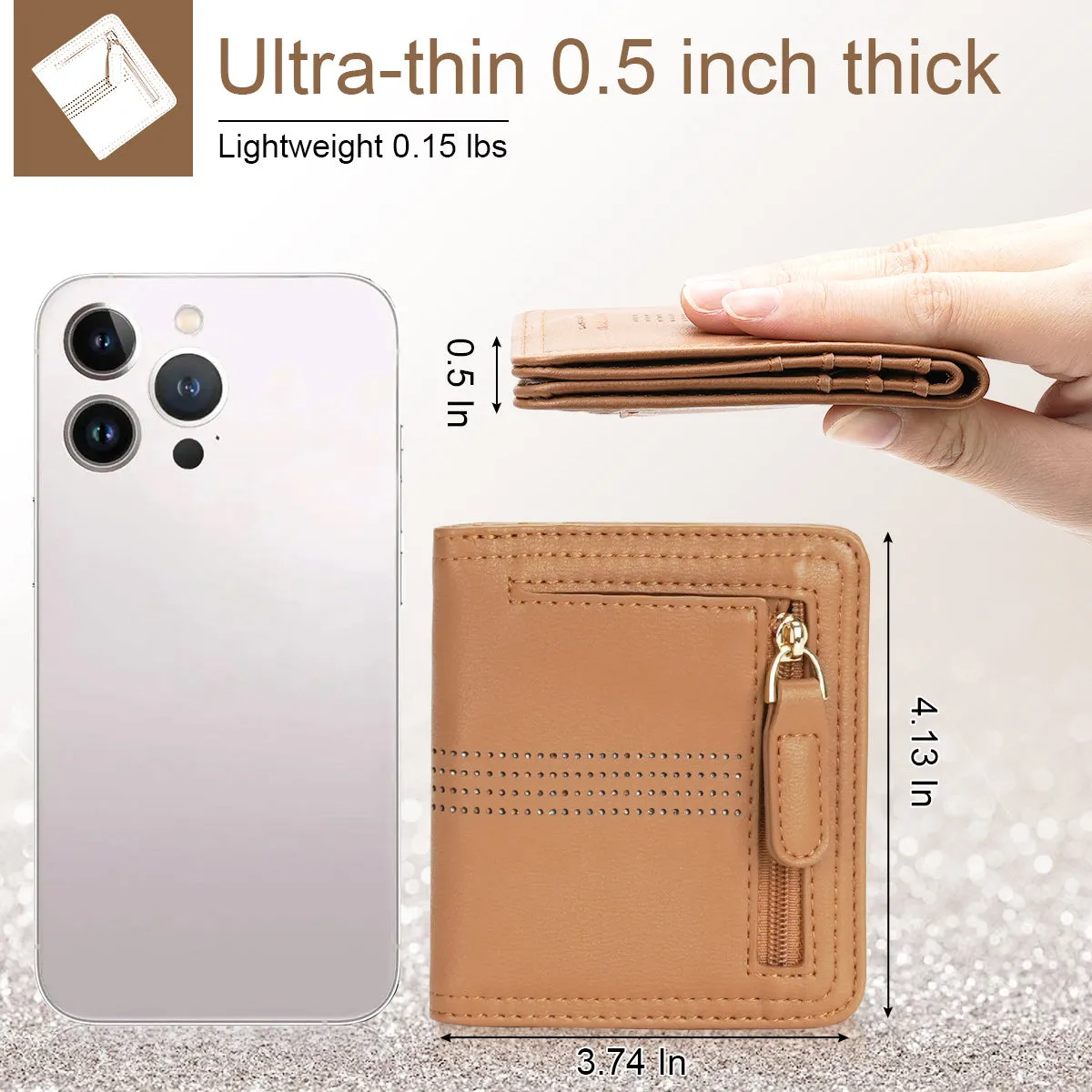 APHISON Ultra Slim RFID Small Womens Wallet - 125