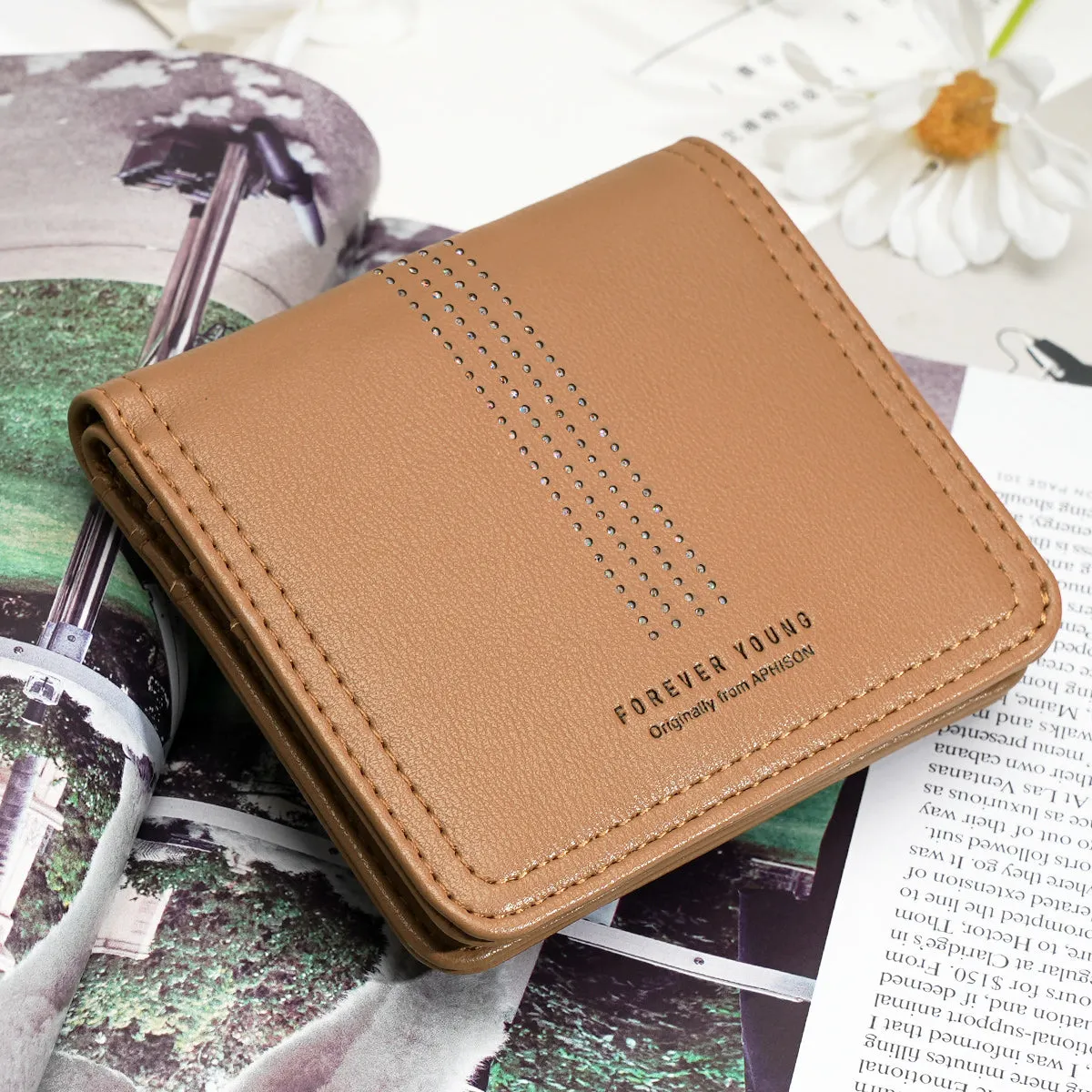 APHISON Ultra Slim RFID Small Womens Wallet - 125