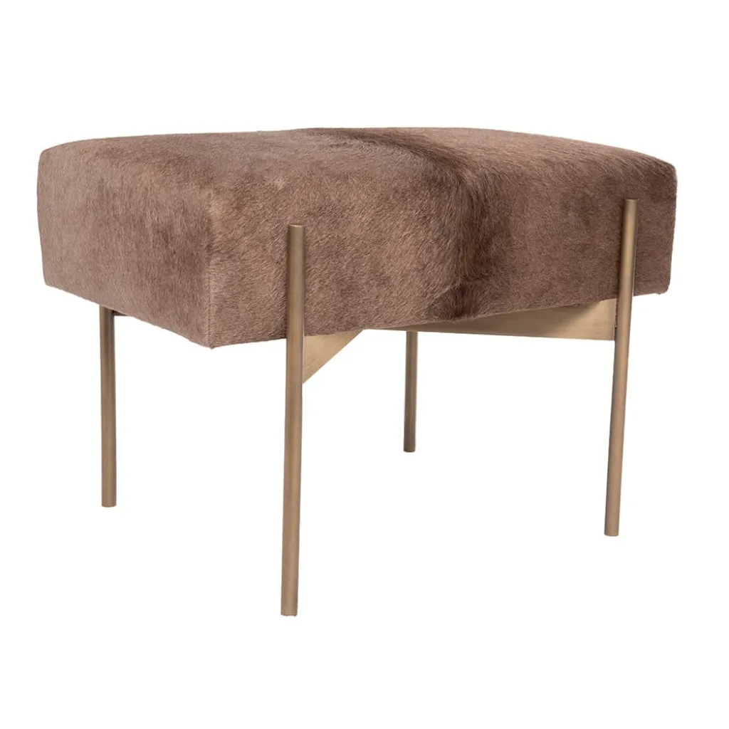 Aria Bench with Cowhide