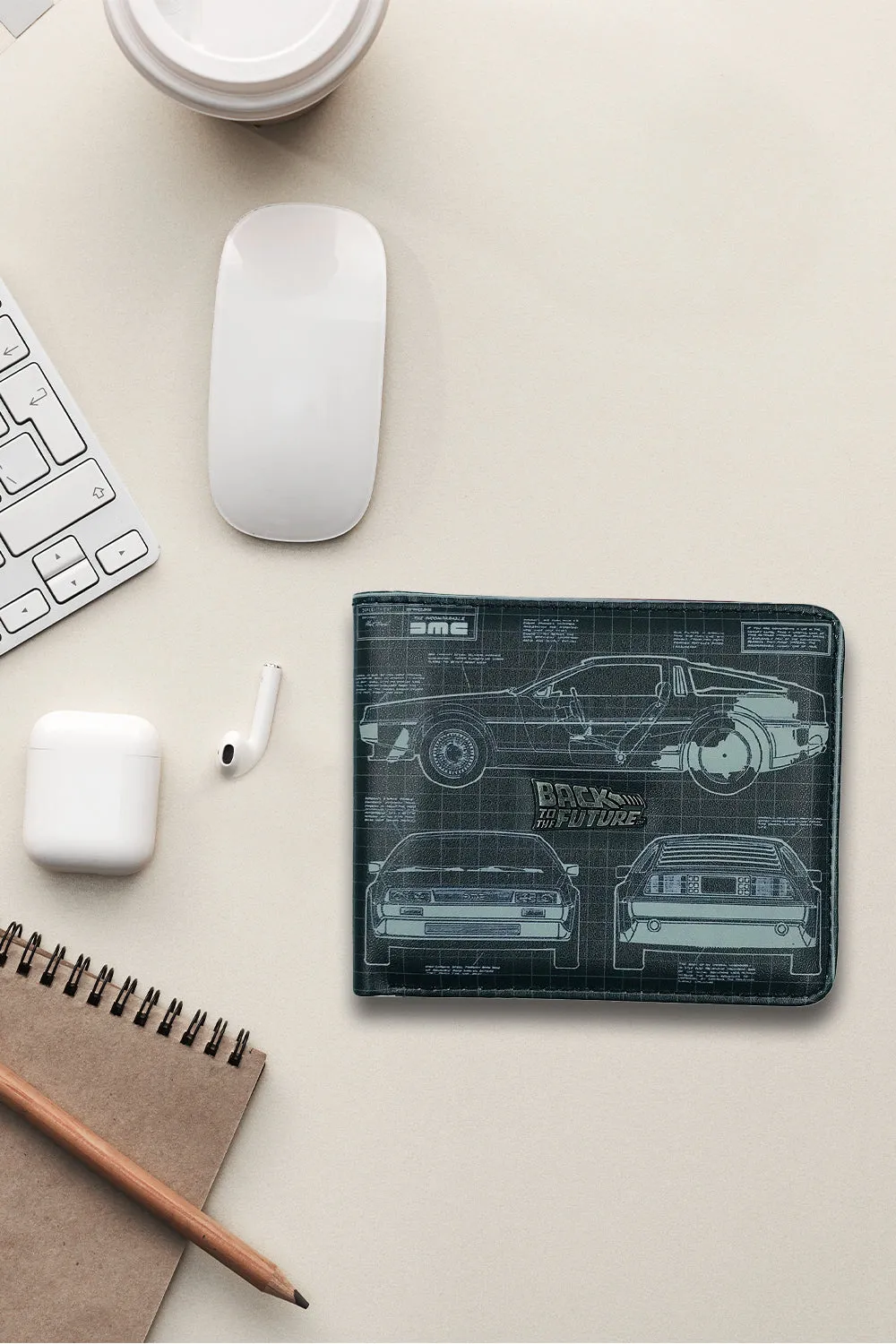 Back To The Future DeLorean 85 Blueprint Wallet