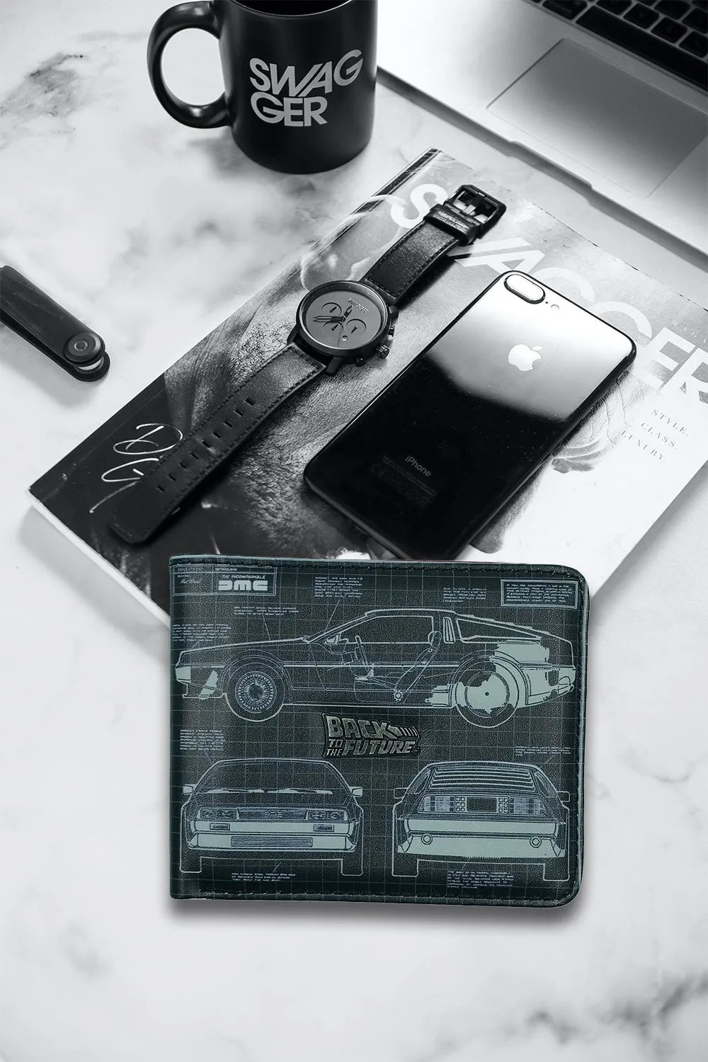 Back To The Future DeLorean 85 Blueprint Wallet