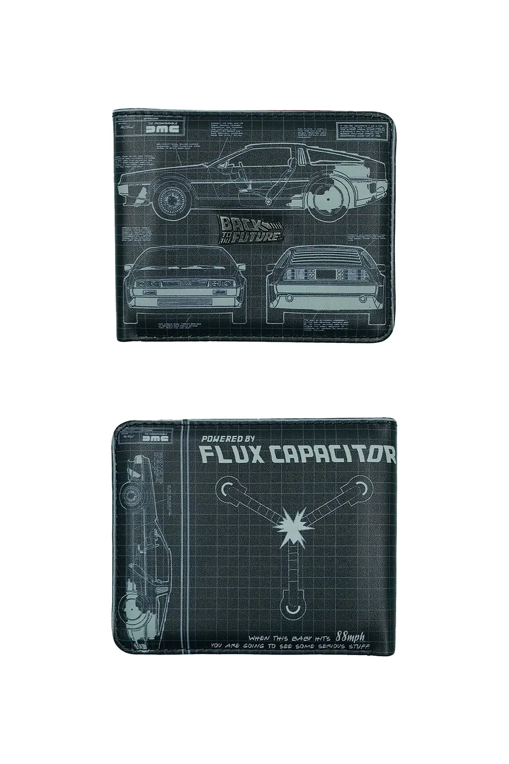 Back To The Future DeLorean 85 Blueprint Wallet