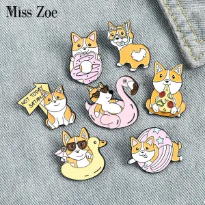 Bag Lapel Pin Cartoon Dog Badge Jewelry