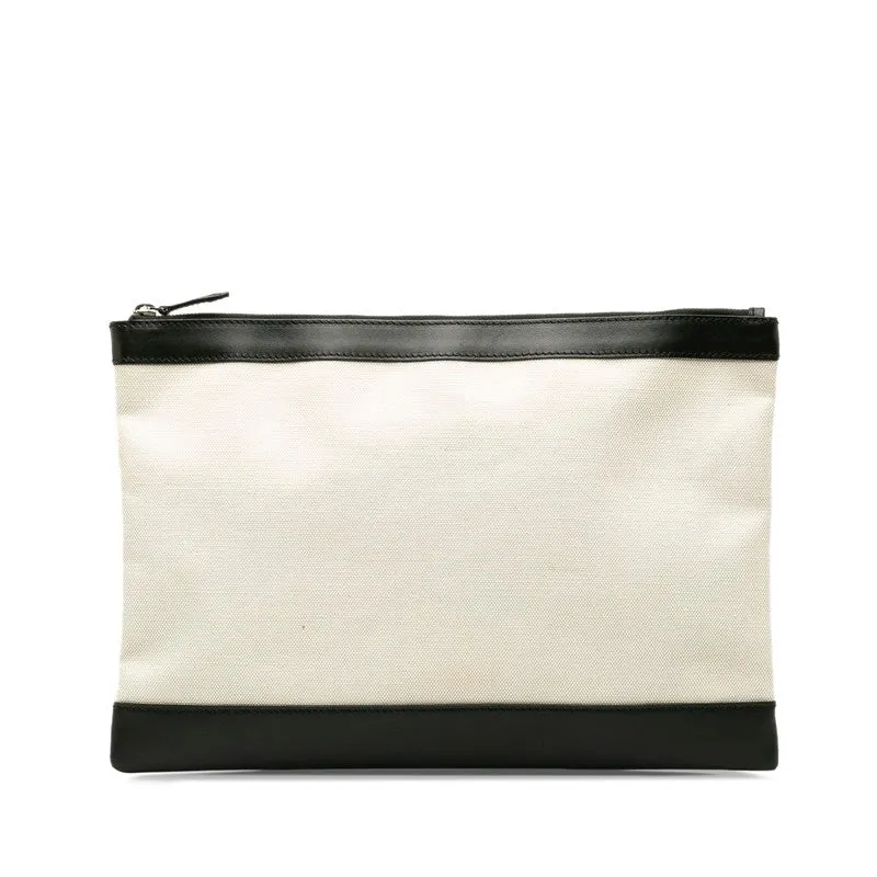 Balenciaga Canvas Leather Clutch Bag 373840