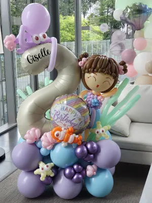 Balloon Marquee Underwater Pastel Themed 3D Balloon Display