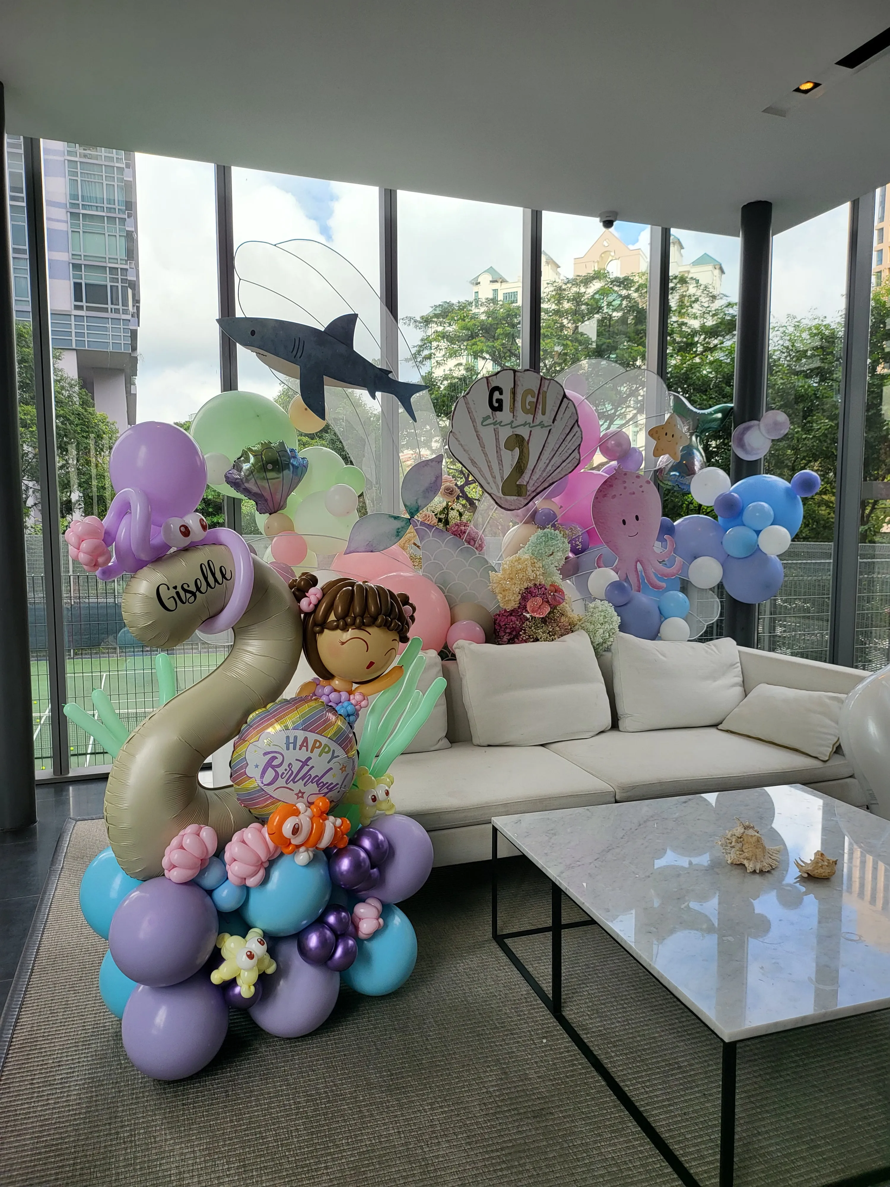 Balloon Marquee Underwater Pastel Themed 3D Balloon Display