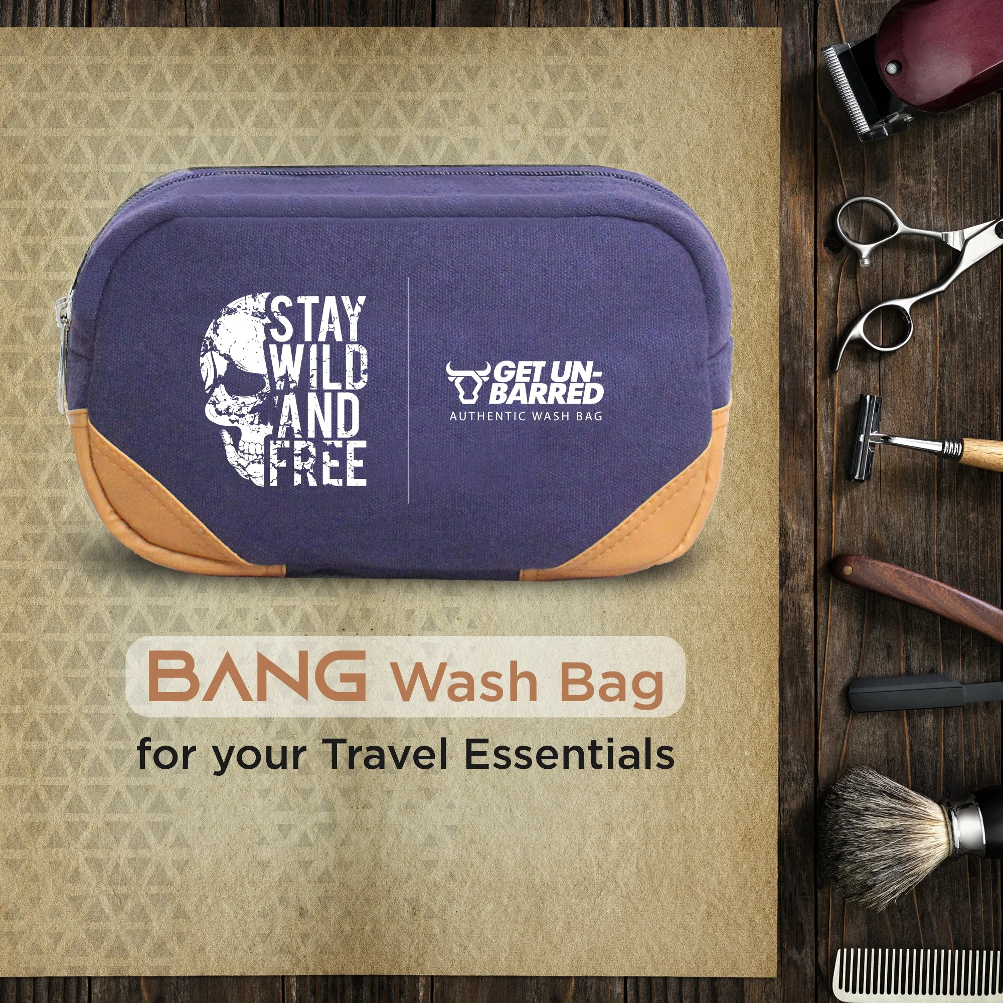 Bang Men's Wash Bag Travel Toiletry Organizer for Travel Accessories (Royal Blue)