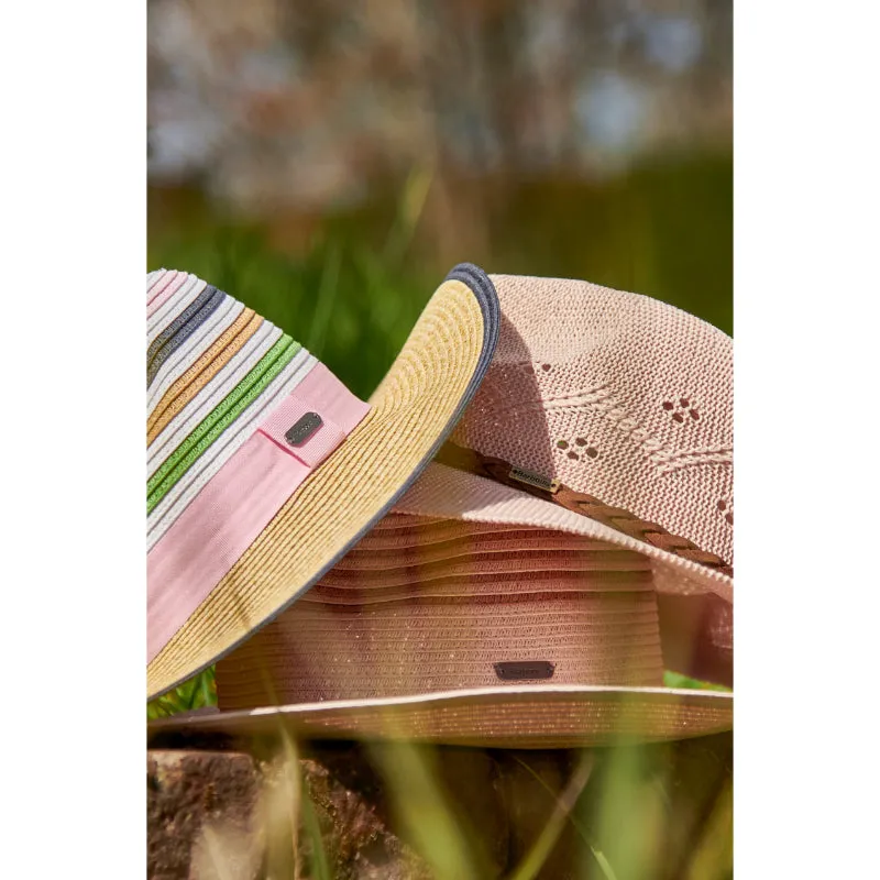 Barbour Adria Ombre Fedora Ladies Summer Hat - Primose Pink