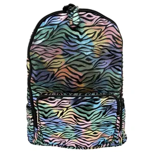 Bari Lynn Rainbow Zebra Backpack