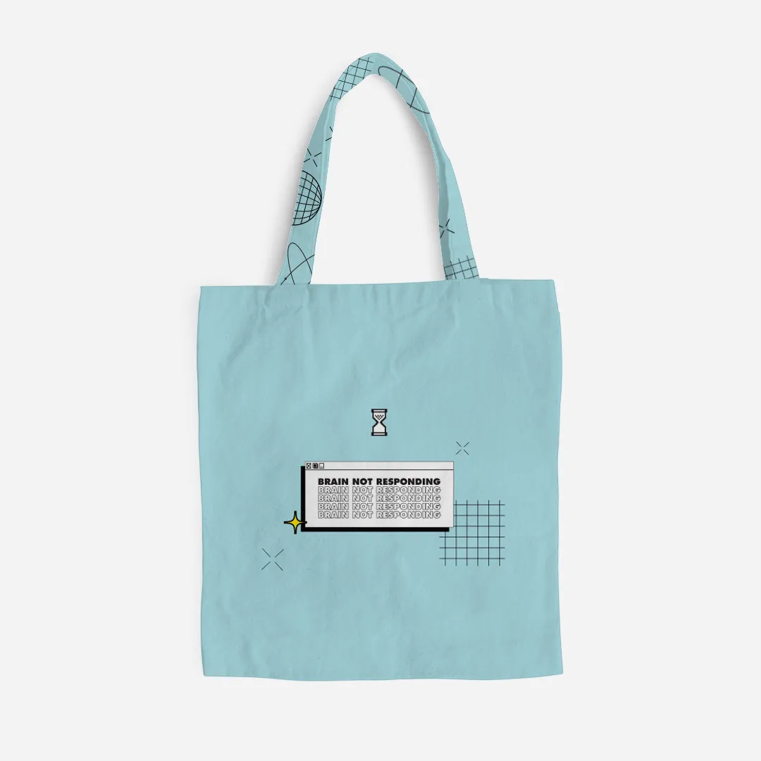 Be Confident Series Canvas Bag - My Brain Has Too Many Tabs Open Blue