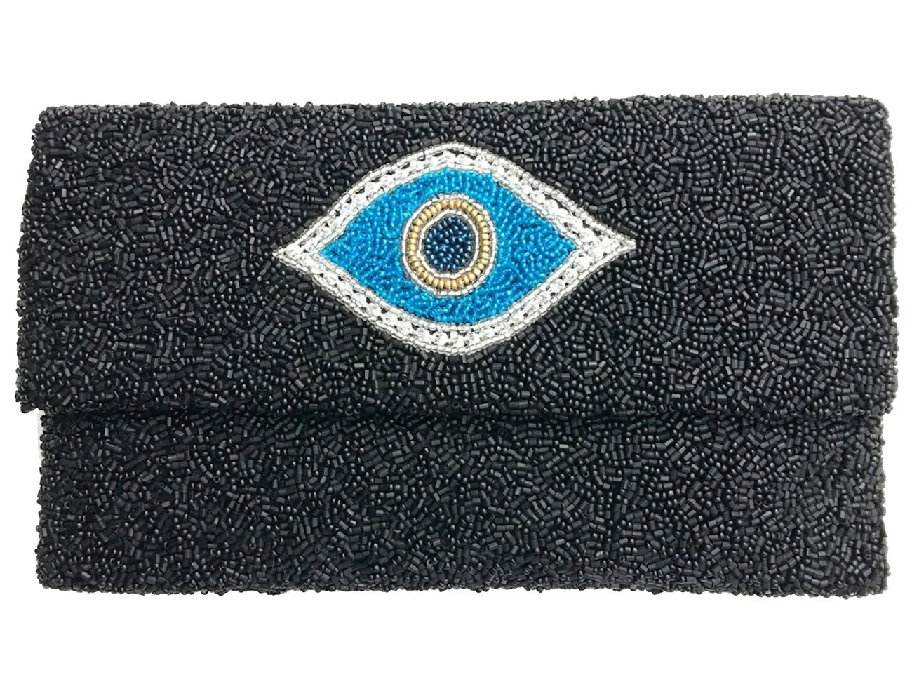 Beaded Envelope Clutch Bag Evil Eye and Hamsa