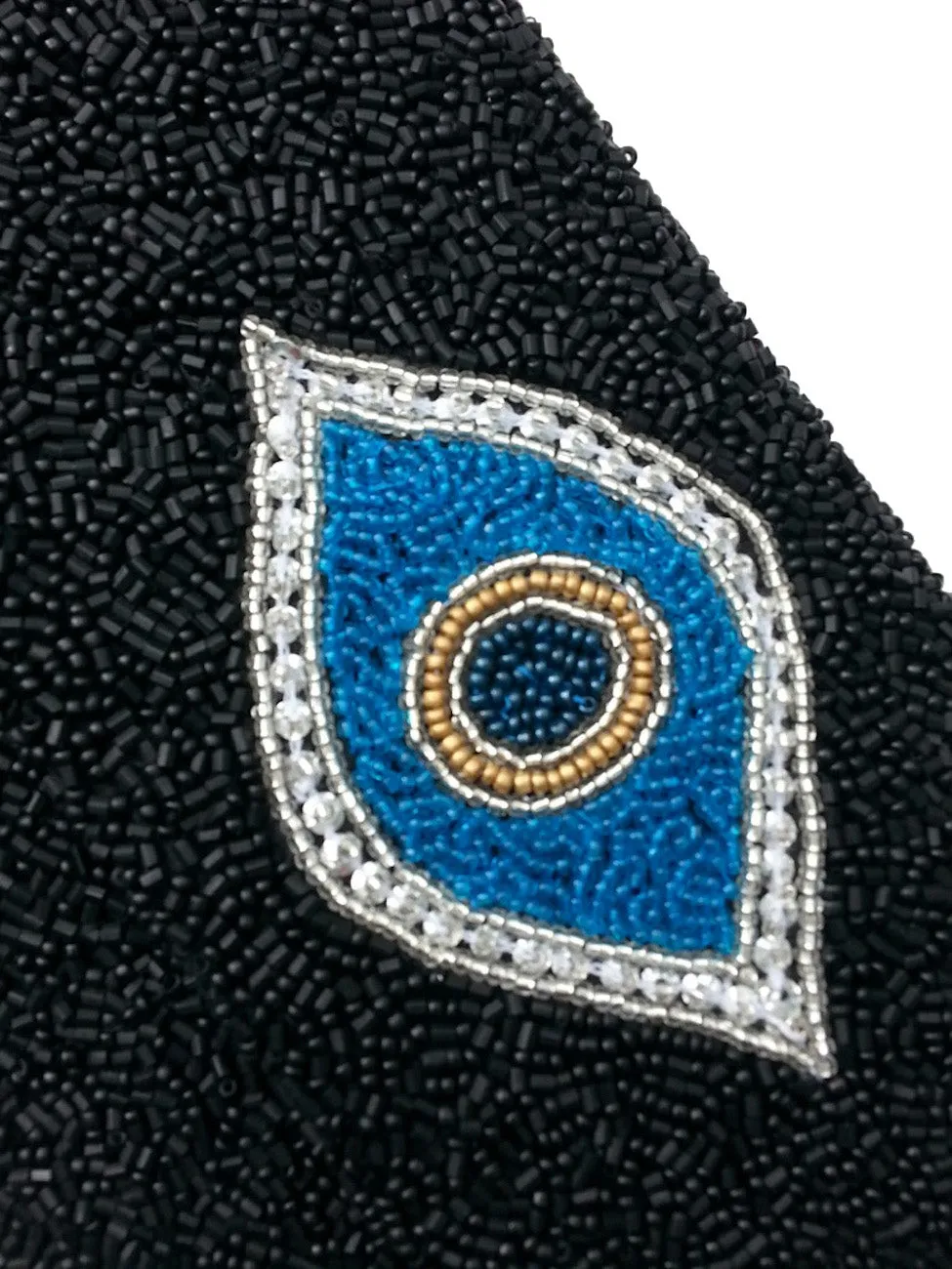 Beaded Envelope Clutch Bag Evil Eye and Hamsa