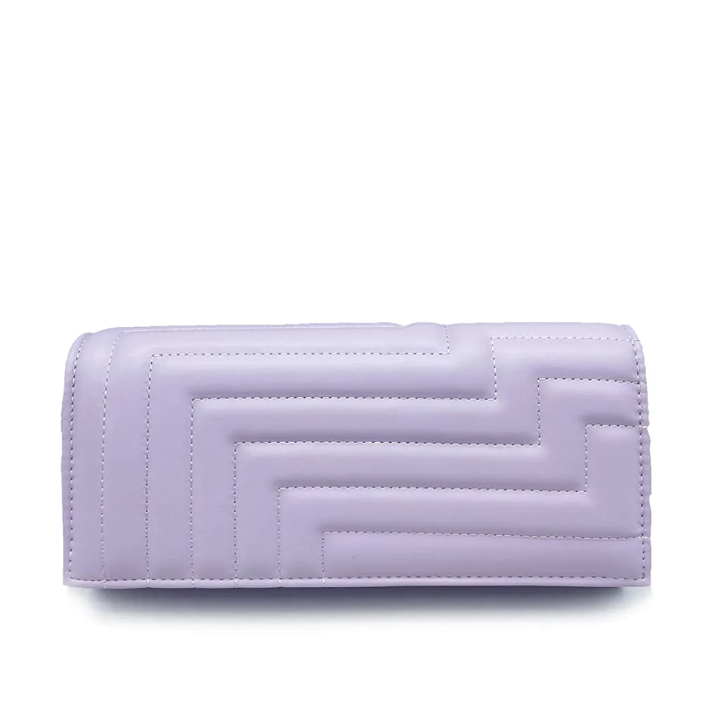 Beatrice Long Quilted Bag - Lilac