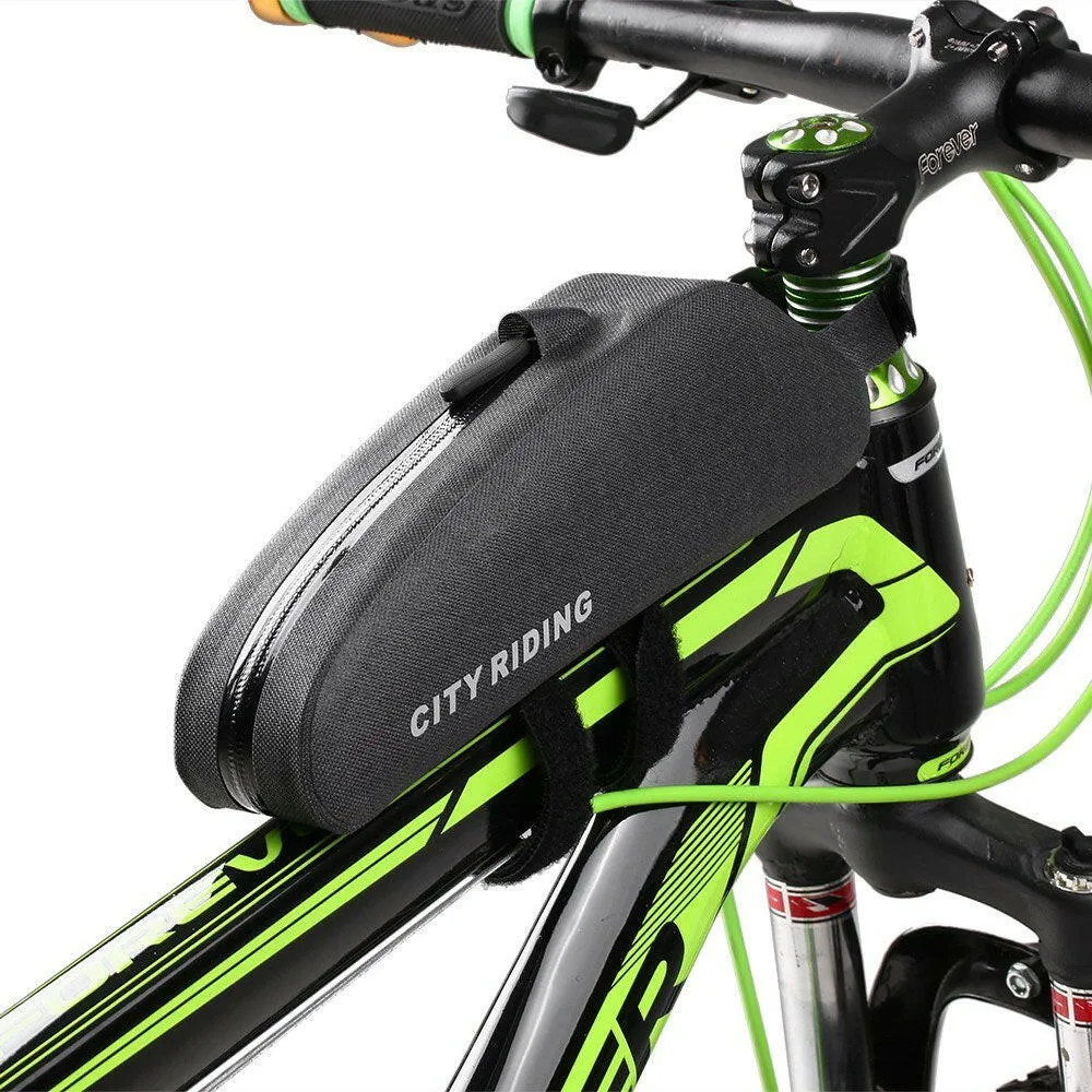 Bike Top Tube Bag Water Repellent Bike Front Tube Bag Bike Storage Bag Cycling Front Frame Pouch