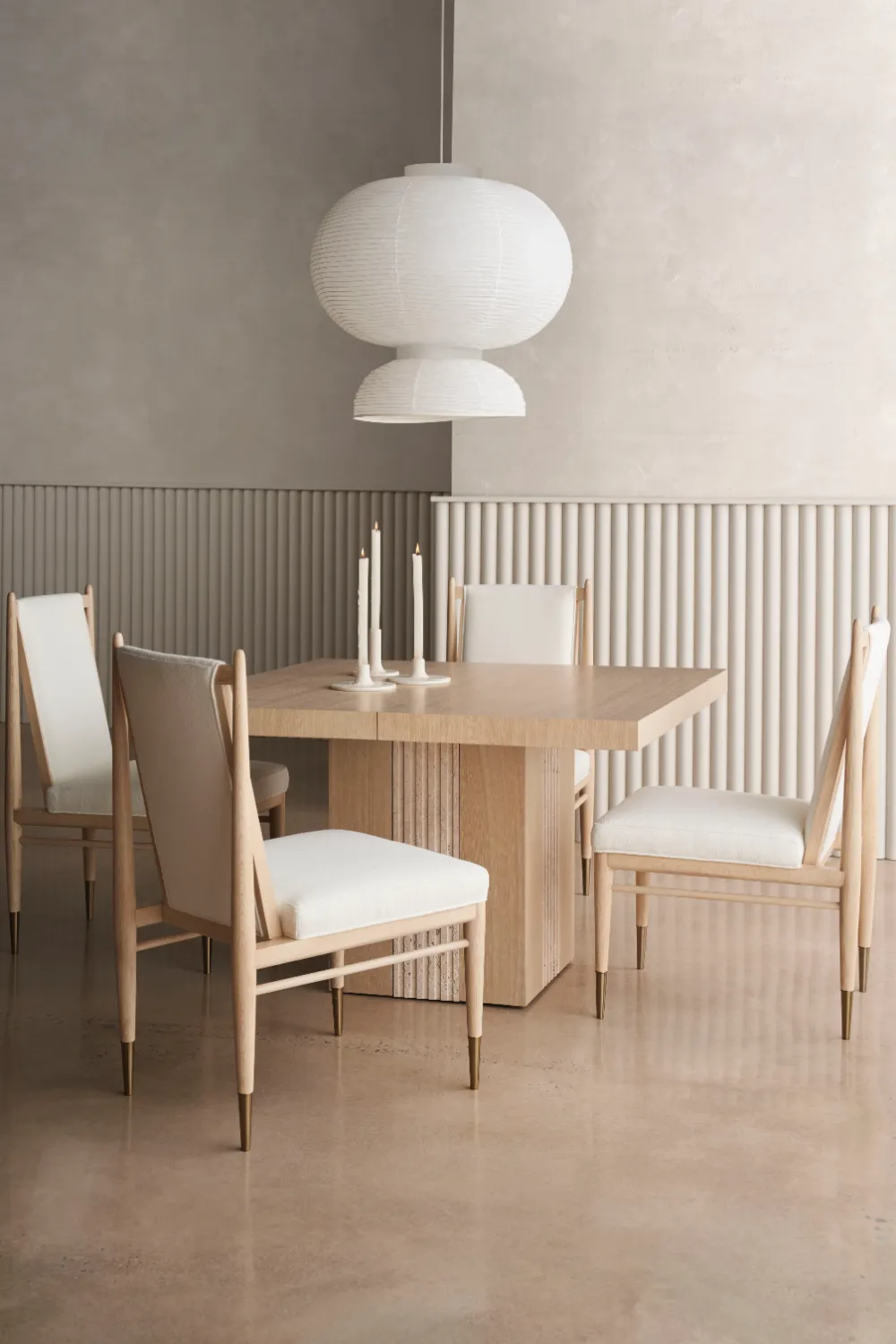 Bouclé Ivory Dining Chair | Caracole Unity