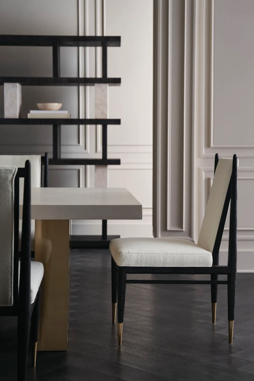 Bouclé Ivory Dining Chair | Caracole Unity