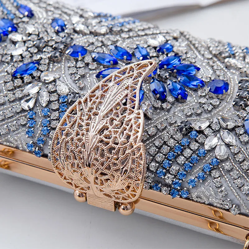 Bridal Clutch Elegant Leaf Locker, New Design Bridal Clutch for Evening Party