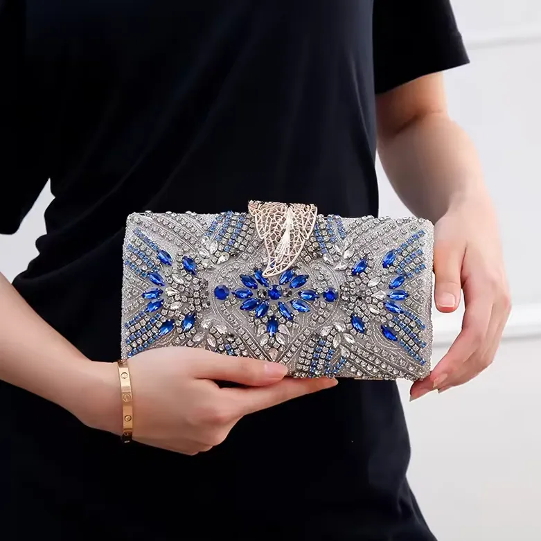 Bridal Clutch Elegant Leaf Locker, New Design Bridal Clutch for Evening Party