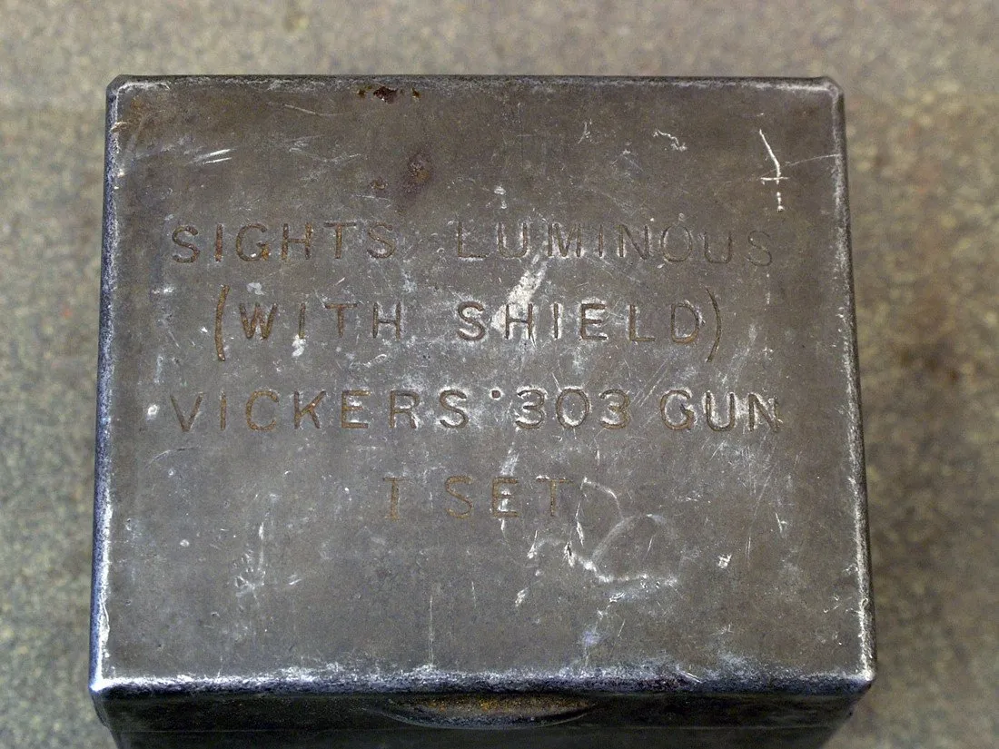 British Vickers Machine Gun Night Sight: Luminous Set No. 2 (World War 1)