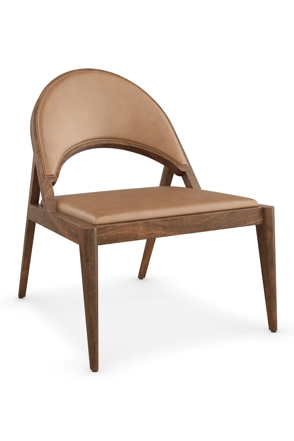 Brown Leather Lounge Chair | Caracole Rhythm