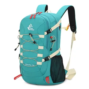 Bseash 40L Waterproof Hiking Backpack with Rain Cover, Turquoise