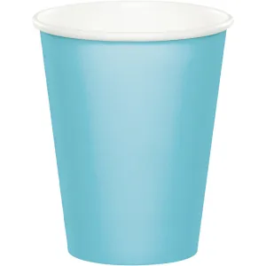 Bulk Pastel Blue 9 oz Hot & Cold Paper Cups (240 per Case)