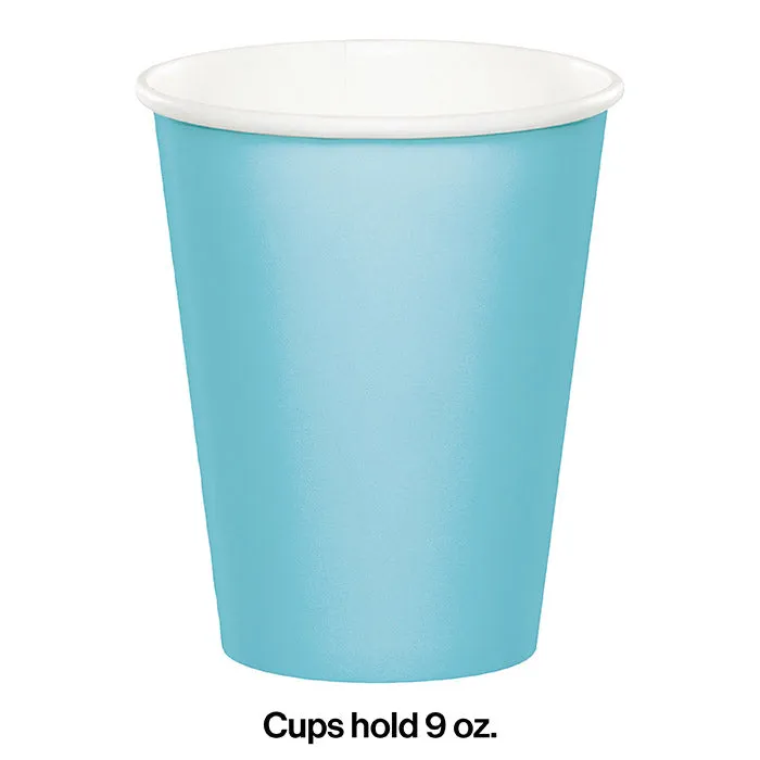 Bulk Pastel Blue 9 oz Hot & Cold Paper Cups (240 per Case)