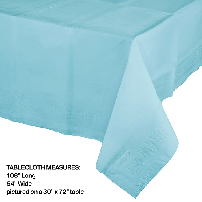 Bulk Pastel Blue Paper Table Covers 54" x 108" (6 per Case)