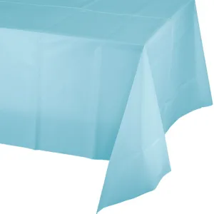 Bulk Pastel Blue Plastic Table Covers 54 inch x 108 inch (12 per Case)