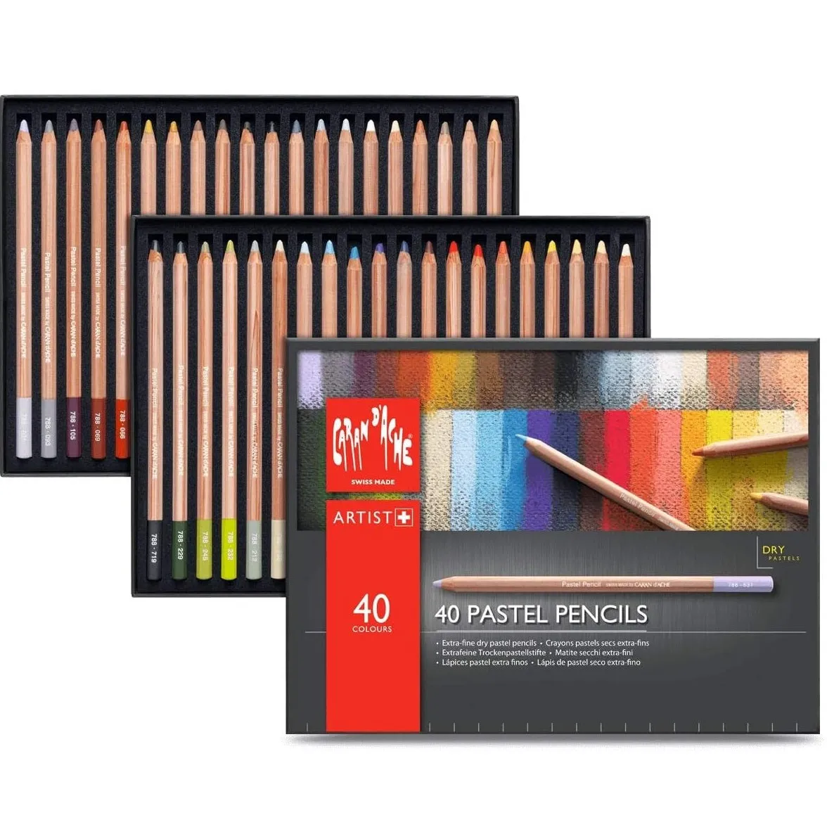 Caran d'Ache Pastel Pencils Set of 40 Colors