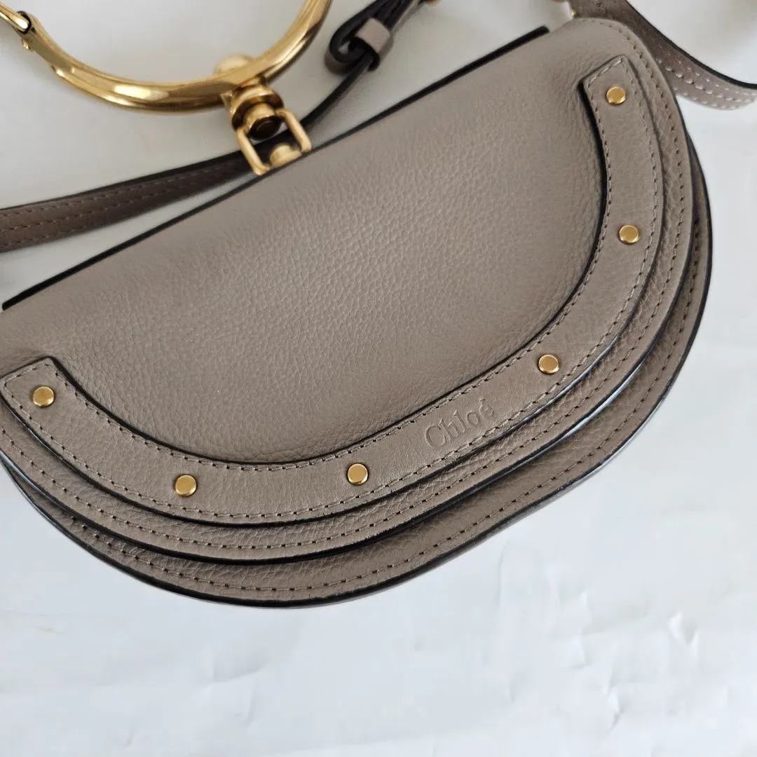 Chloé beige Leather Nile Bracelet Minaudiere crossbody bag