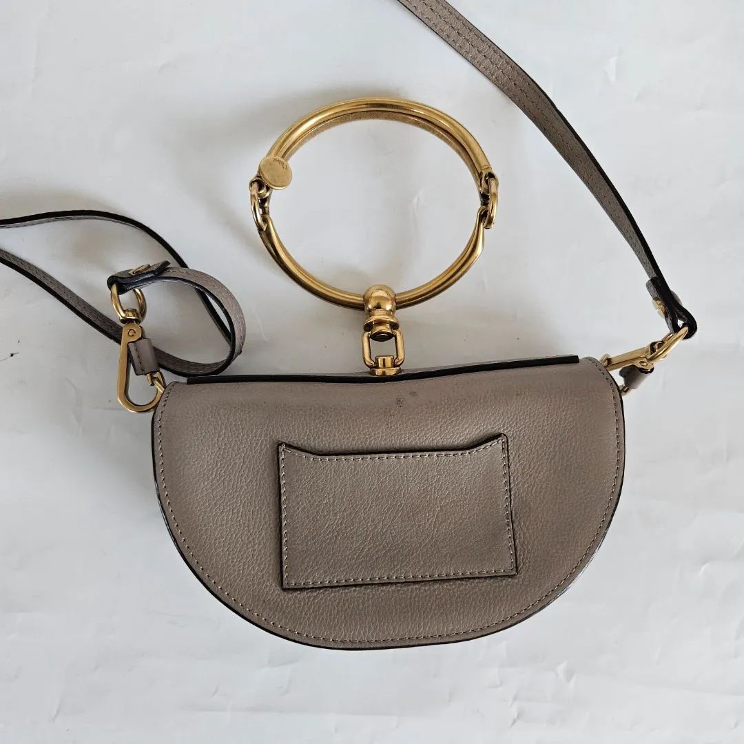 Chloé beige Leather Nile Bracelet Minaudiere crossbody bag