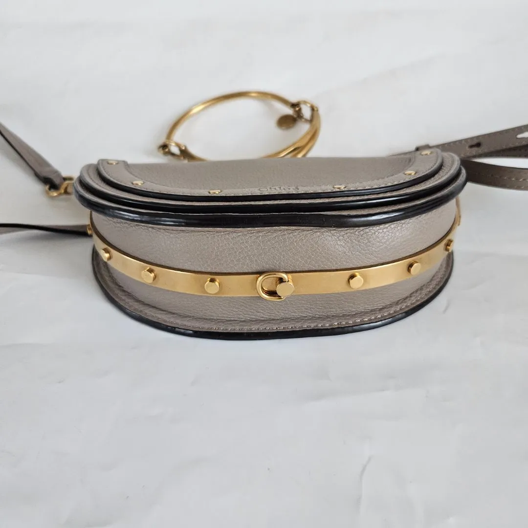 Chloé beige Leather Nile Bracelet Minaudiere crossbody bag