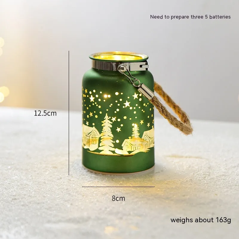 Christmas Luminous Glass Desktop Decoration