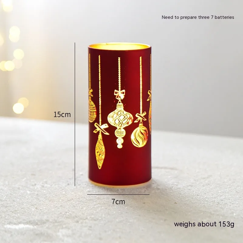 Christmas Luminous Glass Desktop Decoration