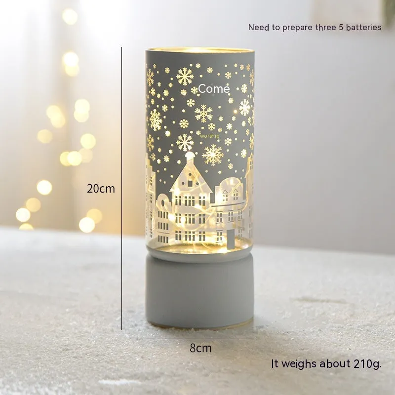 Christmas Luminous Glass Desktop Decoration