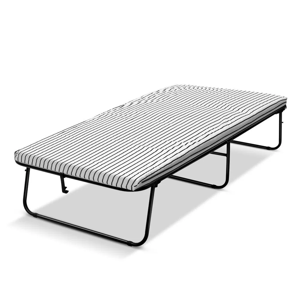 Compact Foldable Single Bed (Mattress Included)