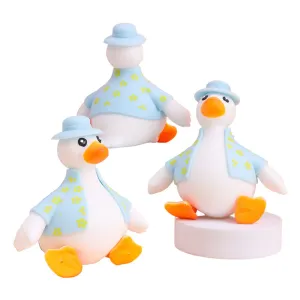 Creative Flower Clothes Bouncy Duck Stress Relief Toy Pinch Cute Selling Cute Come on Small Yellow Duck