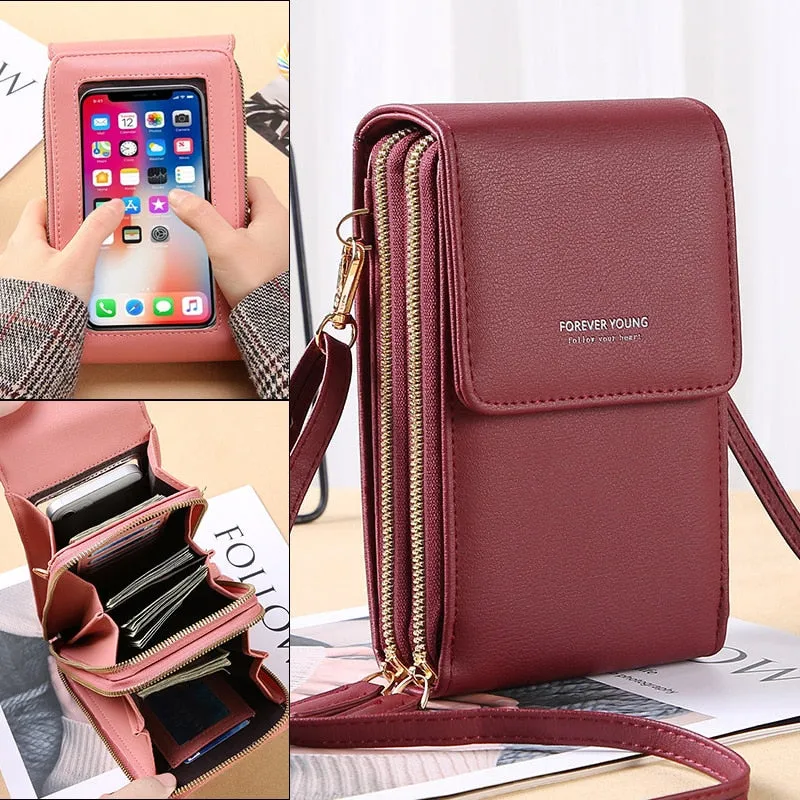 Crossbody Wallets  Shoulder Bags Long Purse Multi Functional Cell Phone Bag