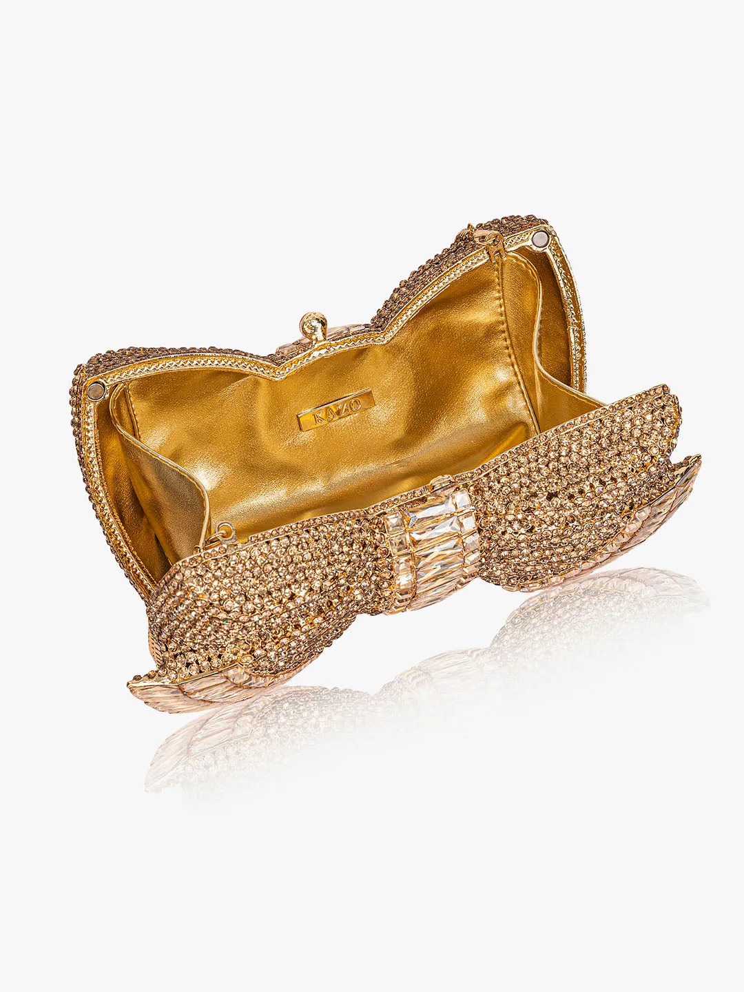 Crystal Studded Amelia Bow Clutch