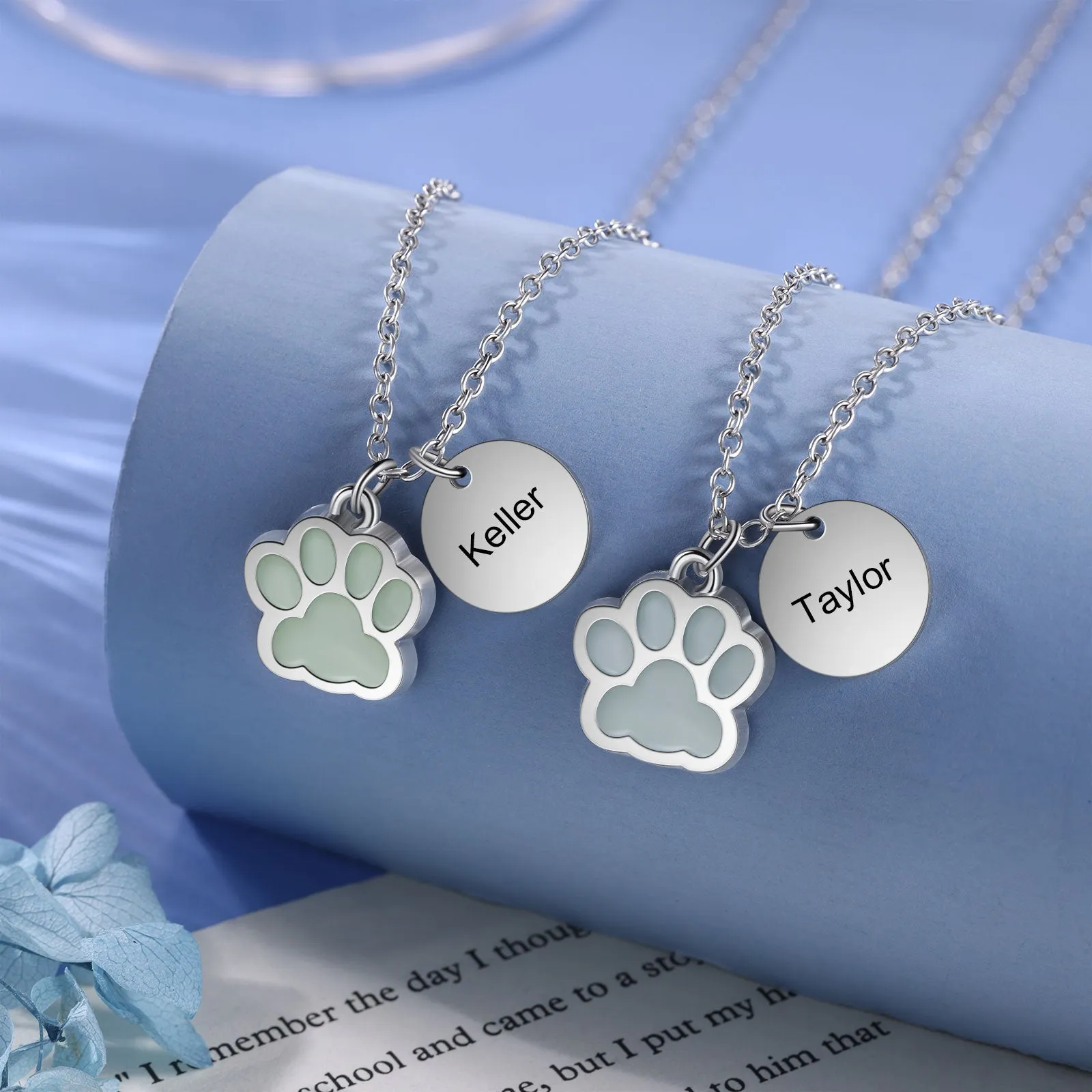 Custom Name Stainless Steel Luminous Necklace